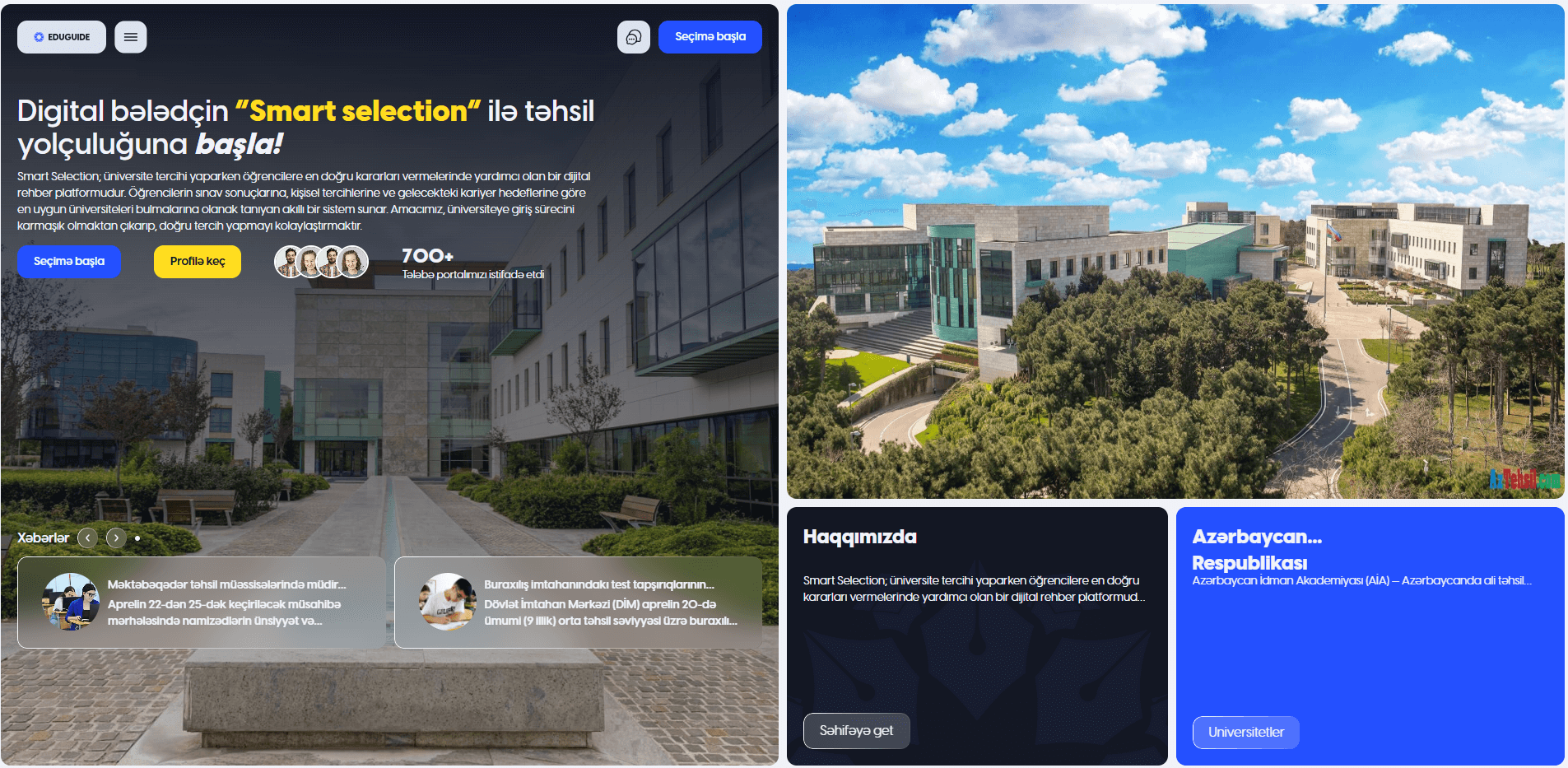 Eduguide.az veb sayt layihəsi - Teymur Rahimli