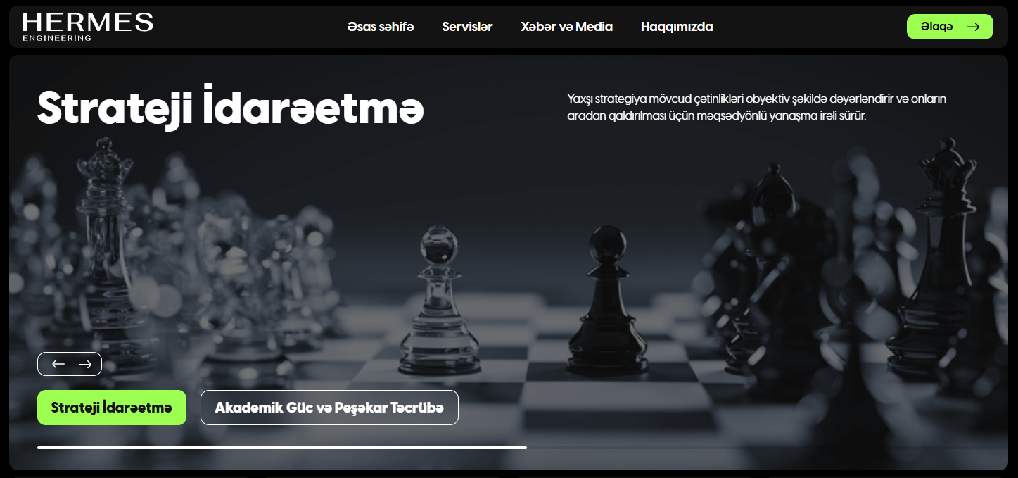 Hermes.az veb sayt layihəsi - Teymur Rahimli
